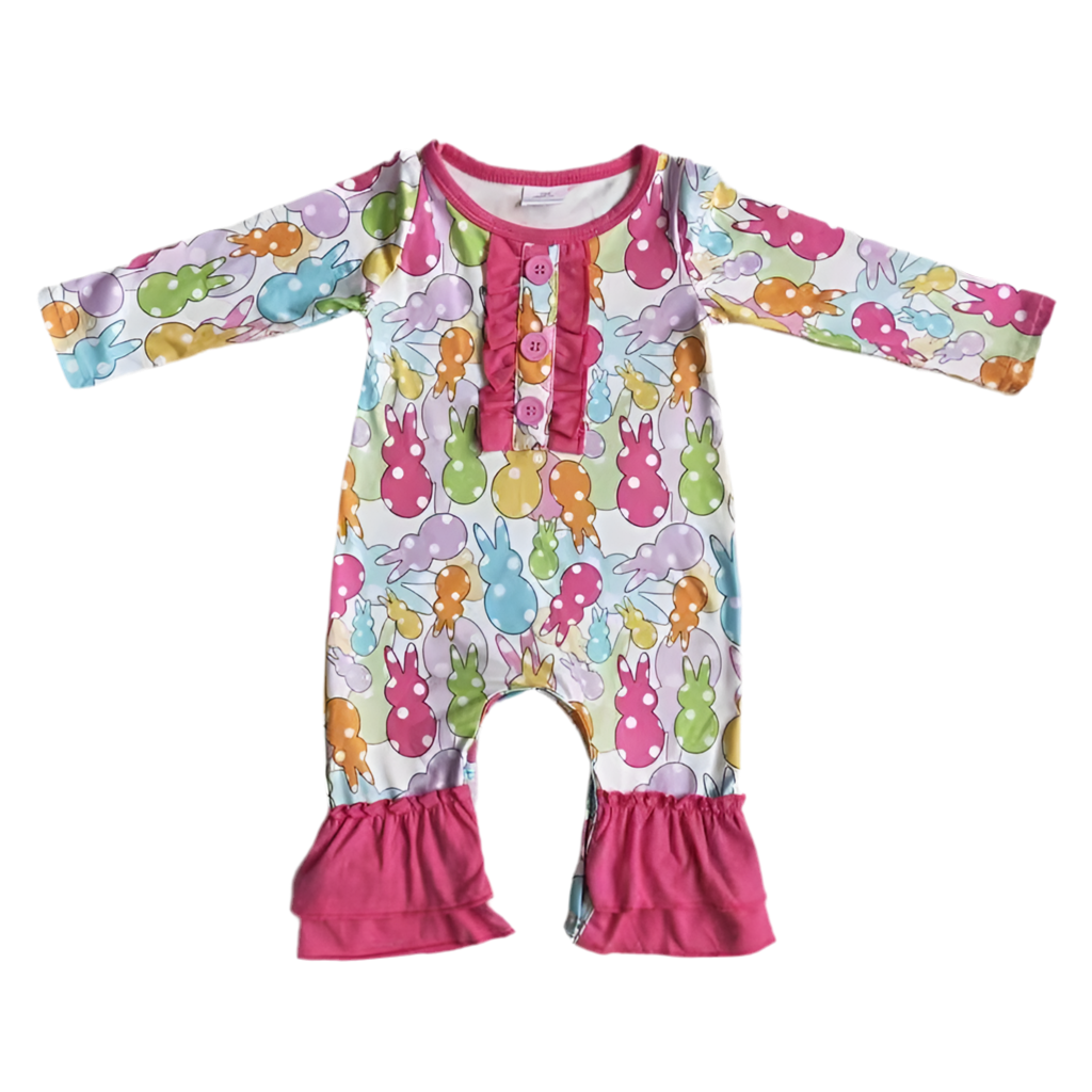 easter long sleeve romper