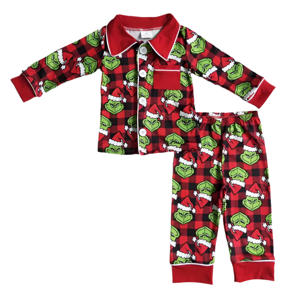 Grinch boy pjs