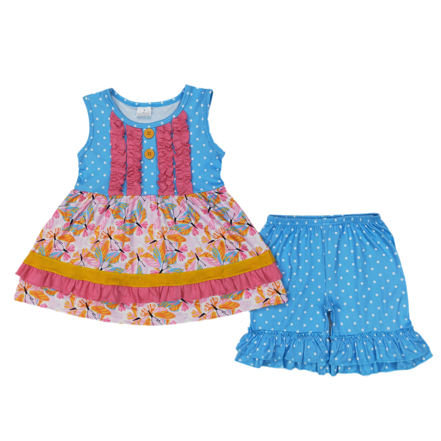Polka Dot Butterfly Two Piece Set