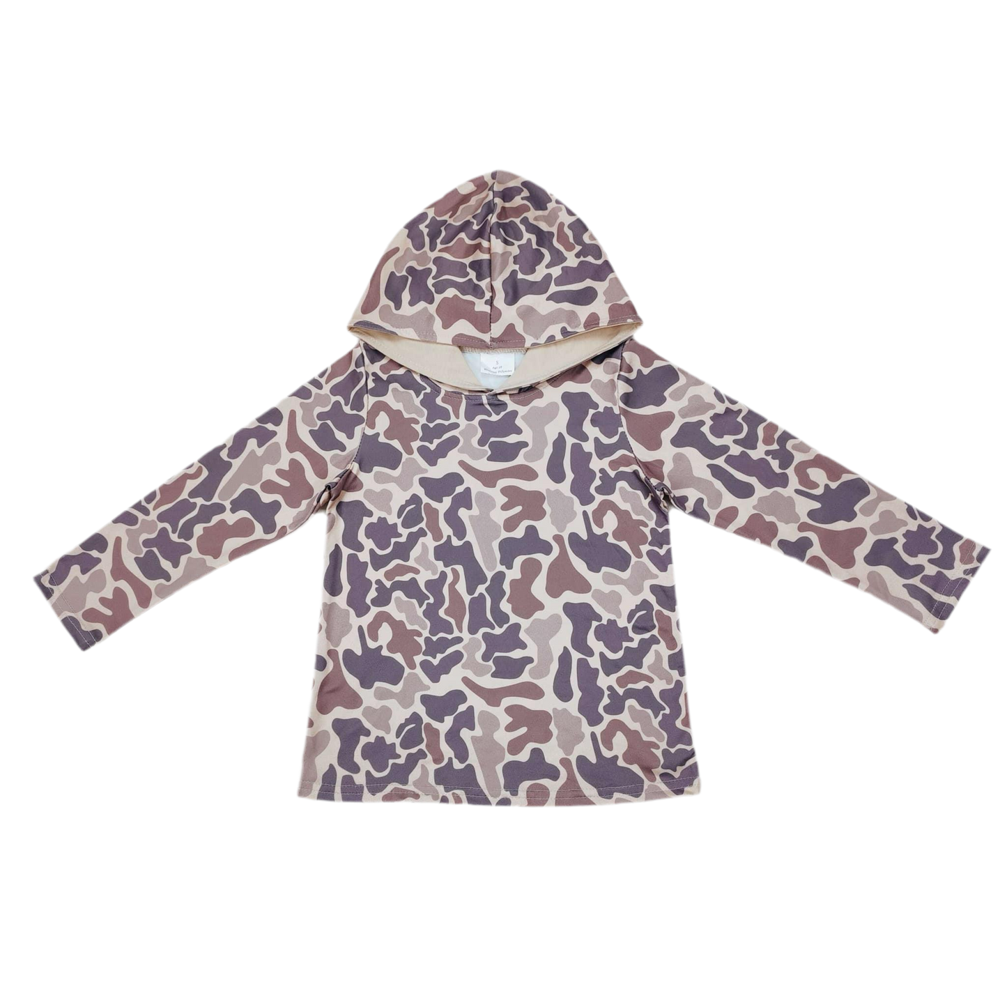 camo hooded pullover