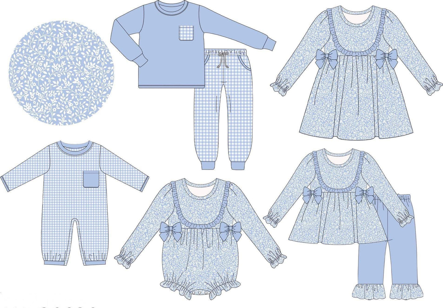 Dainty Blue Two Piece Set