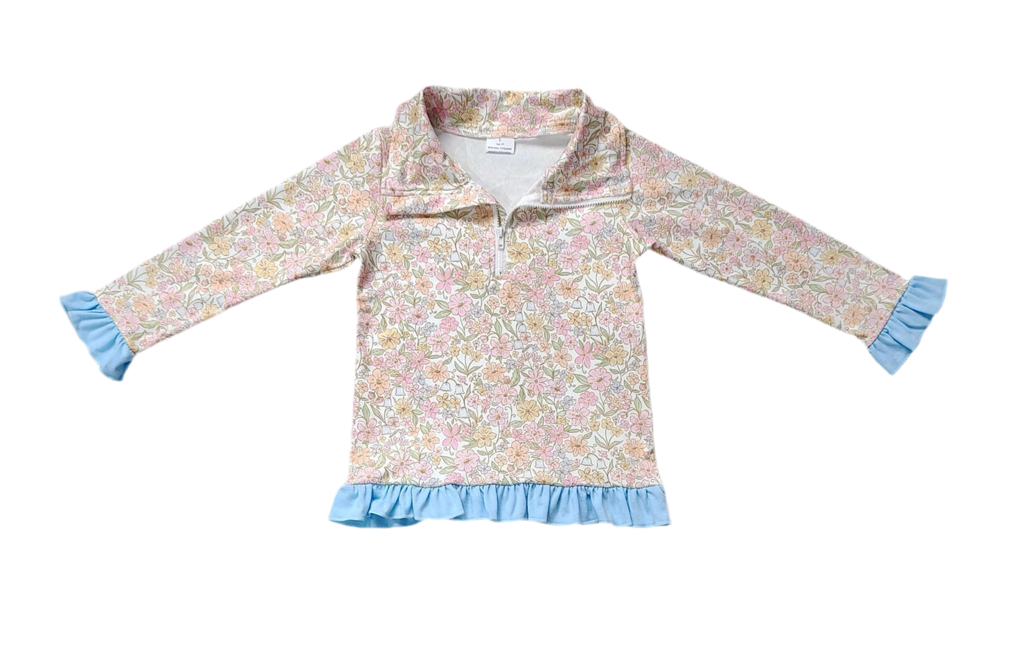 Floral Ruffle Pullover