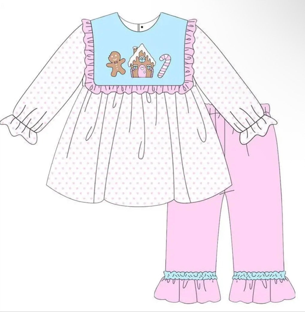 Gingerbread House Pant Set