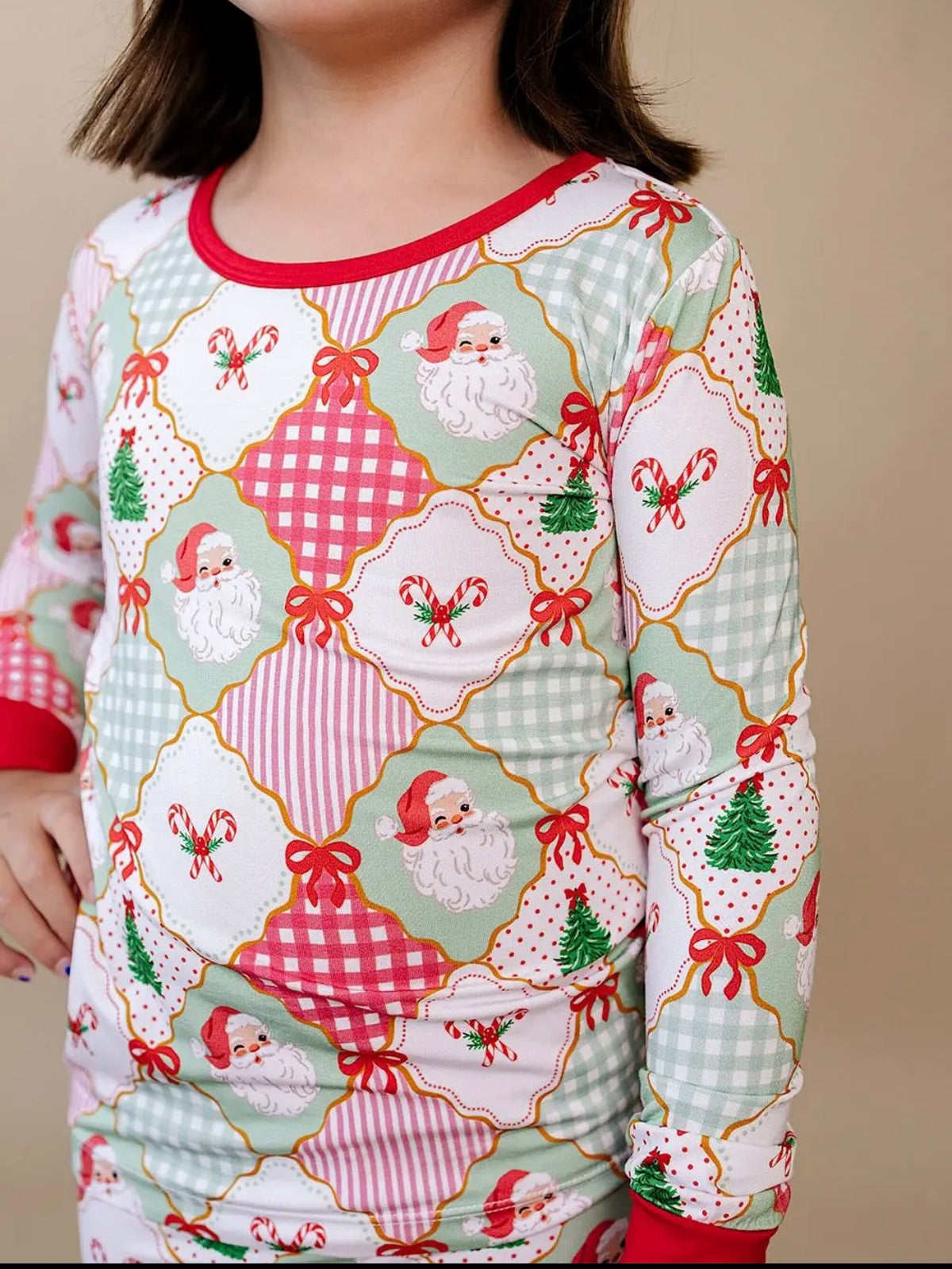 Christmas Patchwork Two Piece Set