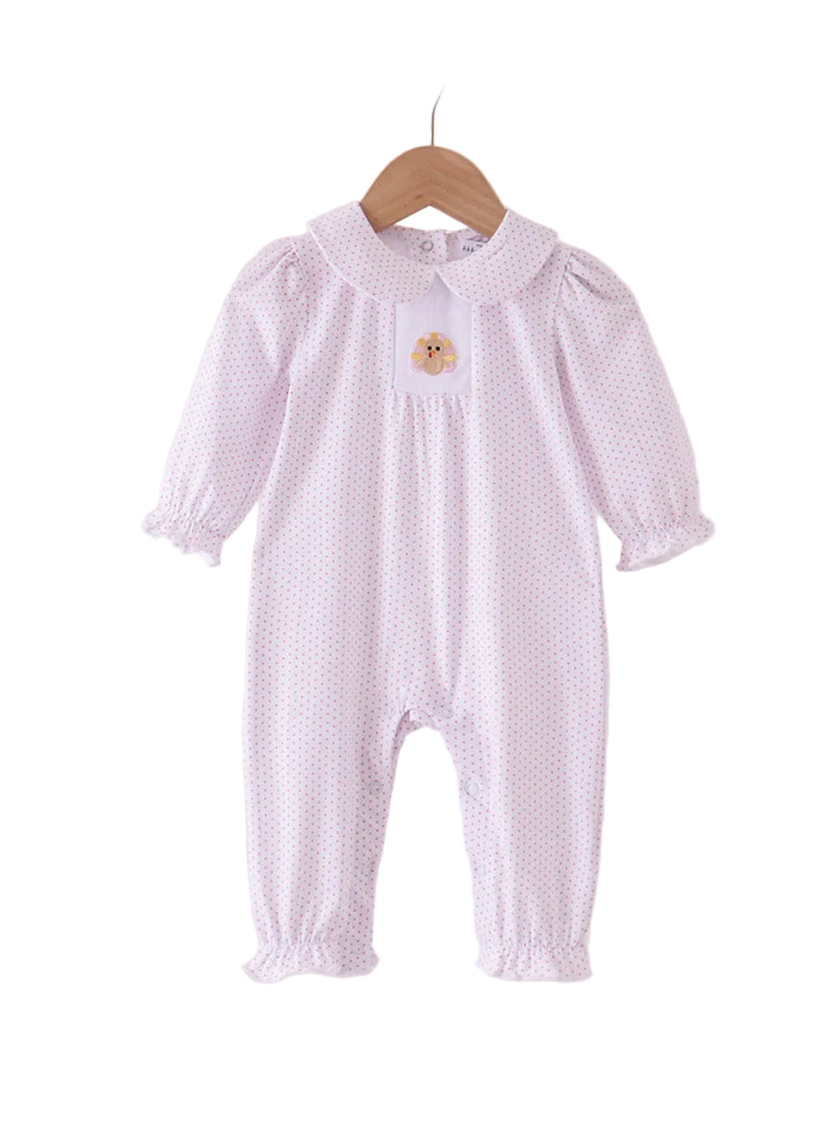 Pink Dot Turkey Romper