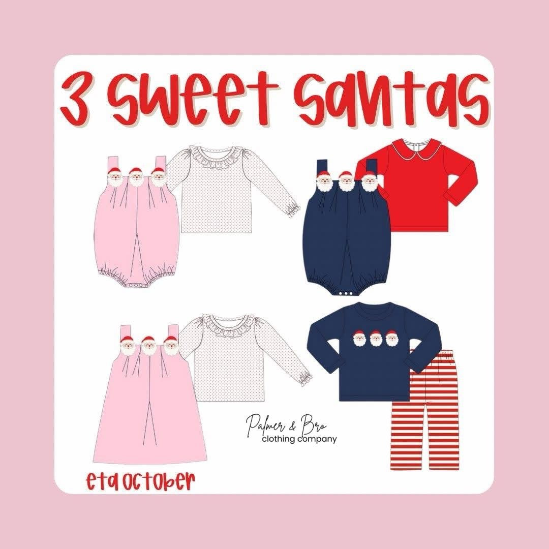 3 Sweet Santas Girl Bubble
