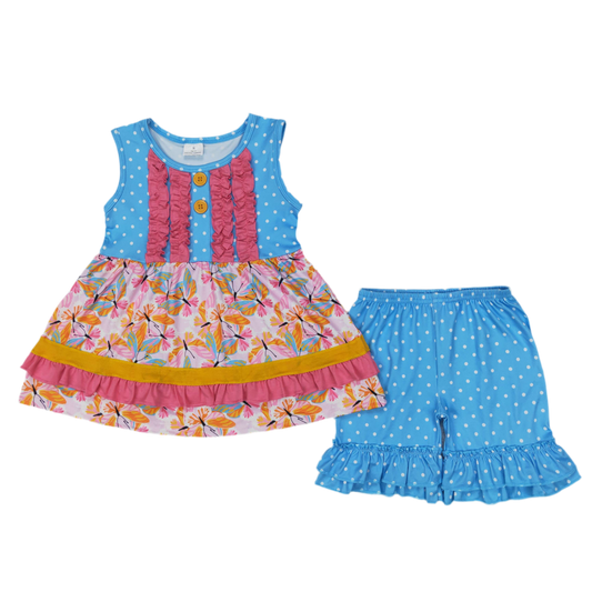 Polka Dot Butterfly Two Piece Set