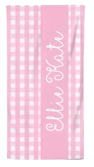 Pink Personalized Beach Towel