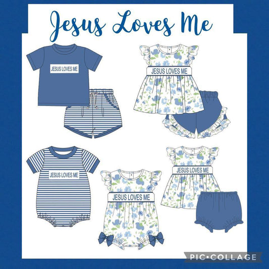 Jesus Loves Me Boy Short Set