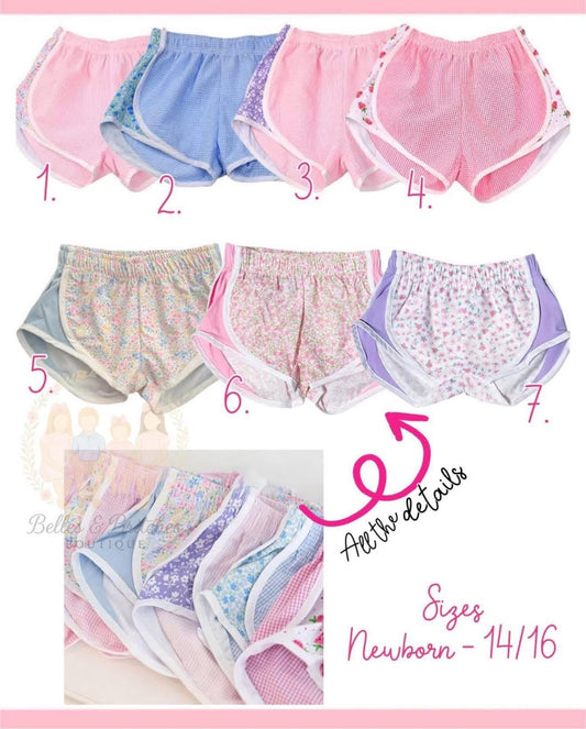 Seersucker Summer Floral Shorts #1