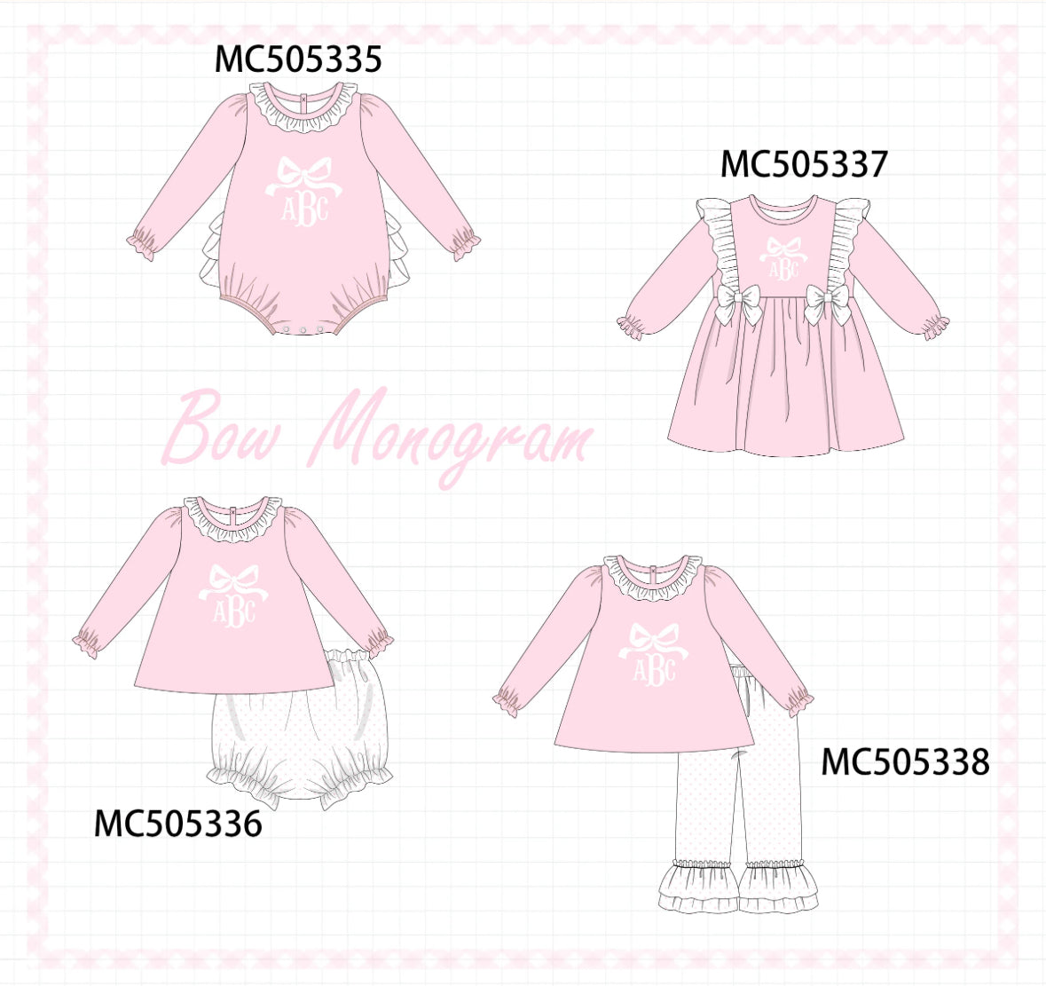 Bow Monogram Set
