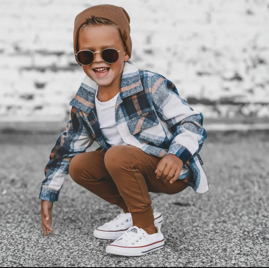 Flannel Shacket - Navy