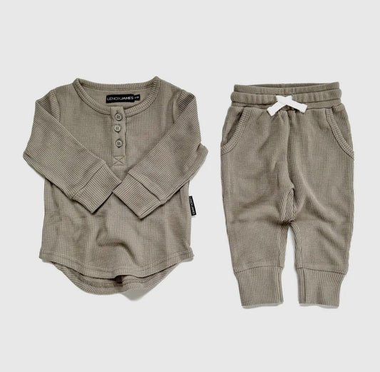 LJ Waffle Knit Set - Tan