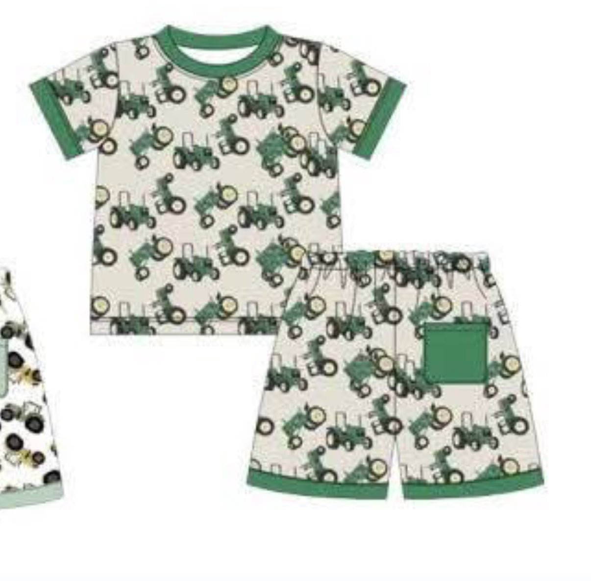 Green Tractor Set