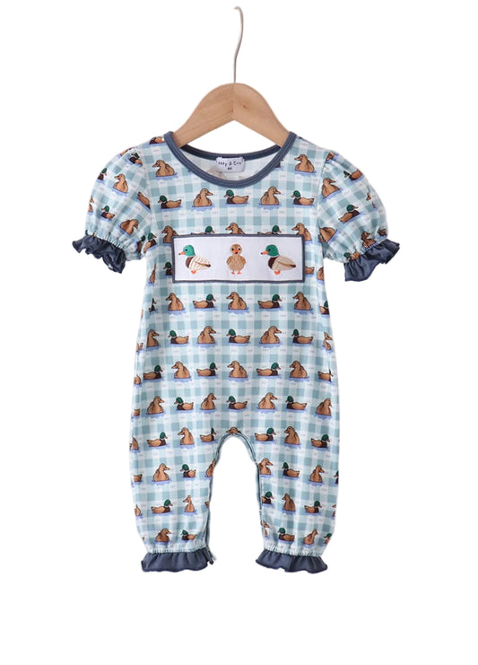 Blue Mallard Ducks Romper
