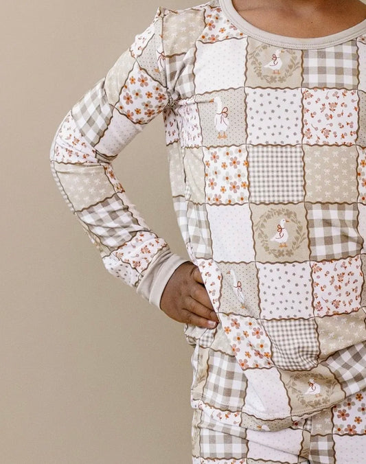 Christmas Patchwork Two Piece Set