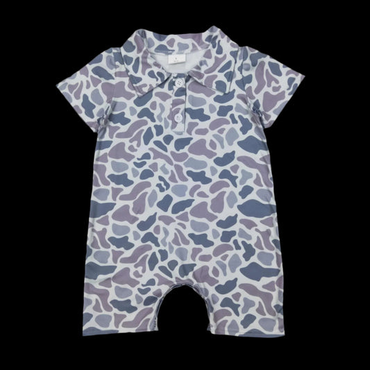 Boy Romper Camo